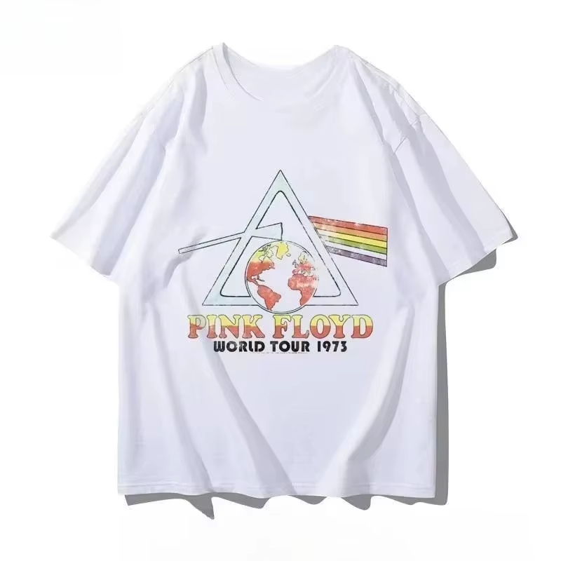 Men'S Fashion Pink Shirt - Футболка с графическим принтом Pink Floyd,