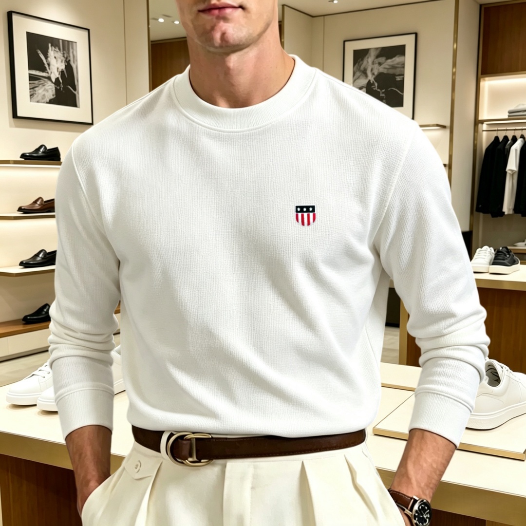 Men'S Winter Fashion - Мягкая хлопковая мужская футболка с длинным