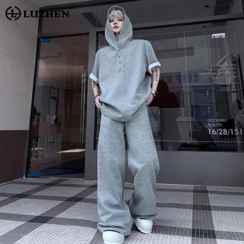 Men'S Fashion Loose Pants - Оригинальный комплект LUZHEN: укороченные летние худи