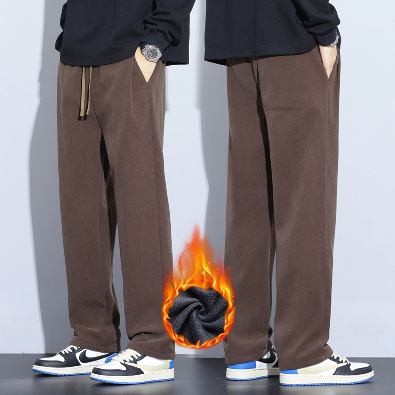 Men'S Fashion Khaki Pants - Кофейный хаки, черный, серый, свободные повседневные