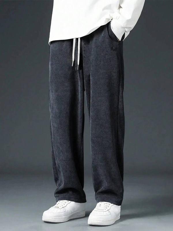 Men'S Fashion Khaki Pants - Прямые классические мужские брюки из вельвета
