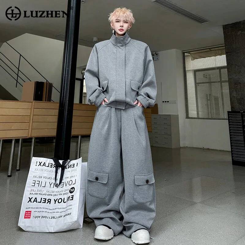 Men'S Fashion Loose Pants - Комплект LUZHEN: Модный мужской кардиган из