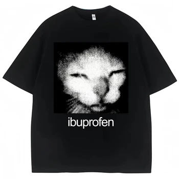 Men'S Fashion Oversized T Shirt - Винтажные забавные футболки с мемом кота