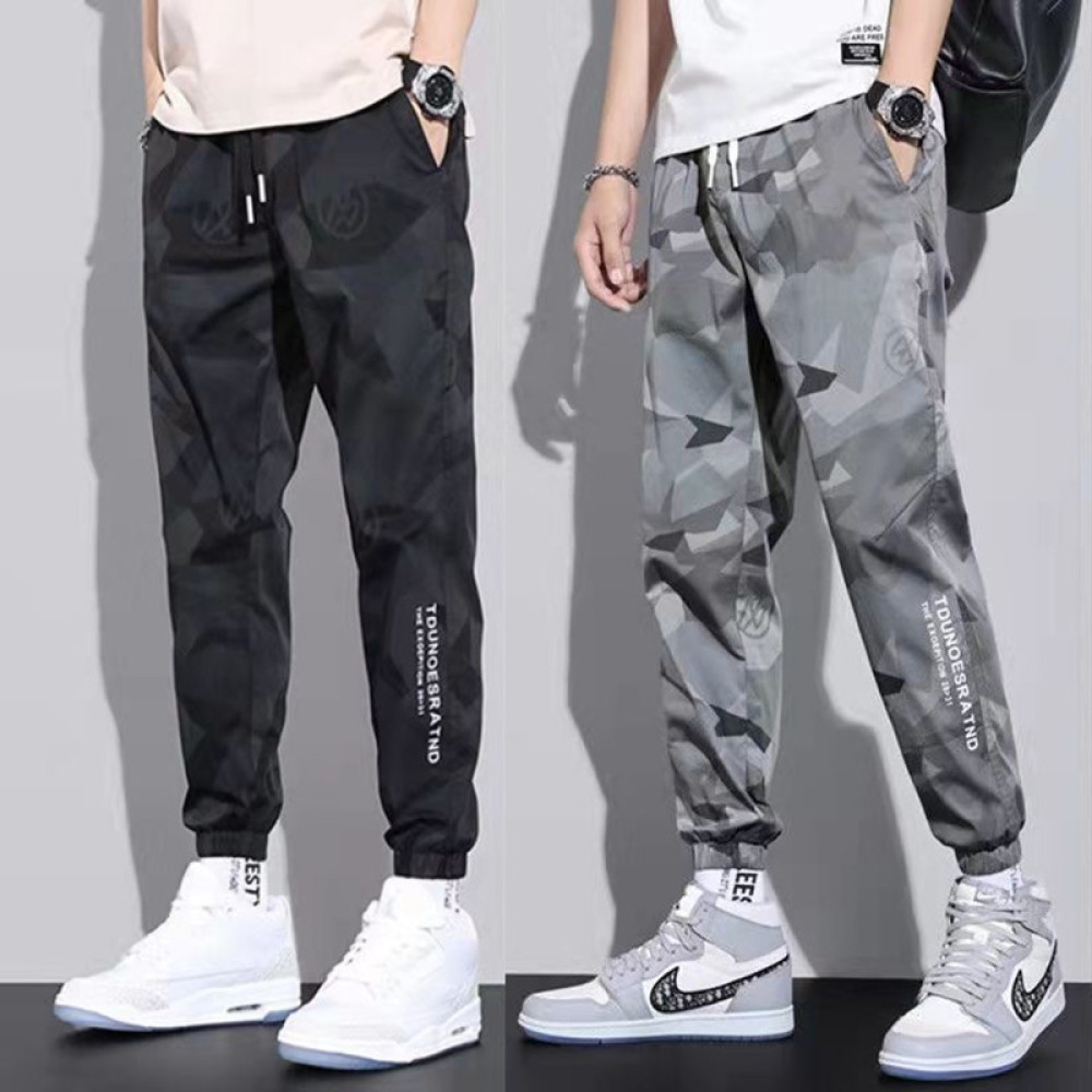 Mens Fashion Camo Pants - Мужские камуфляжные джоггеры, летние тонкие брюки