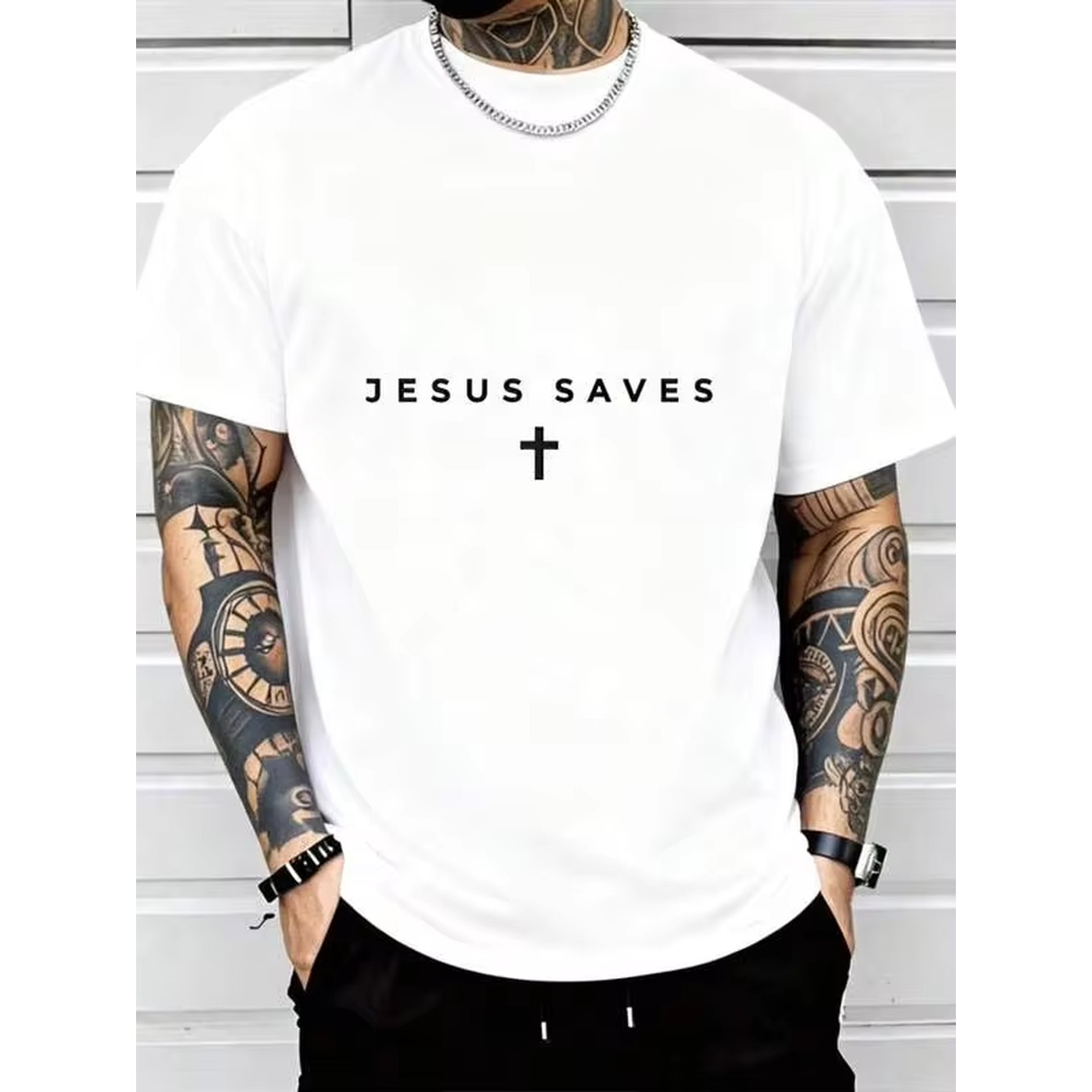 Men'S Fashion Oversized T Shirt - Мужская хлопковая футболка оверсайз с графическим