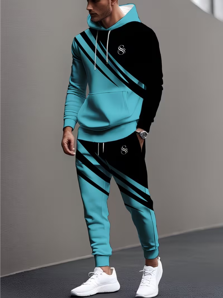 Men'S Fashion Loose Pants - Мужской спортивный костюм из двух предметов: