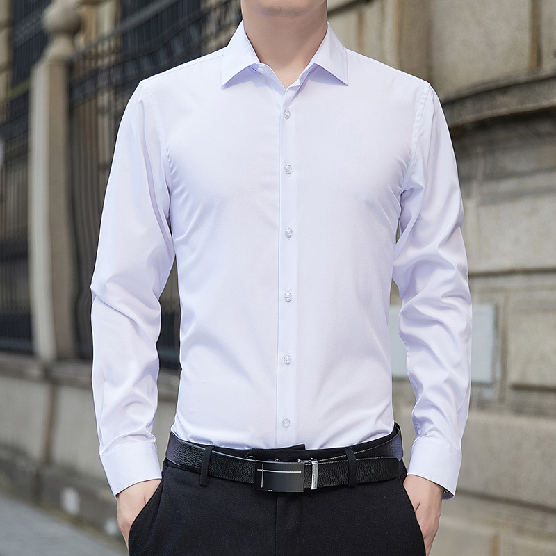 Men'S Fashion Formal - Новая мужская рубашка больших размеров, однотонная,