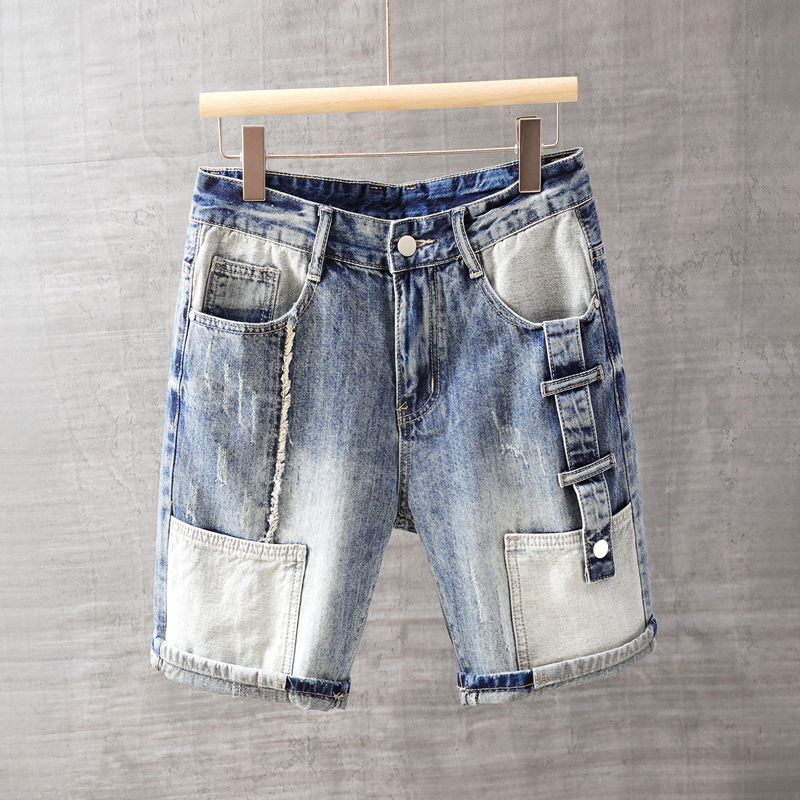 Men'S Fashion Linen Pants - Мужские короткие джинсовые брюки с карманами,