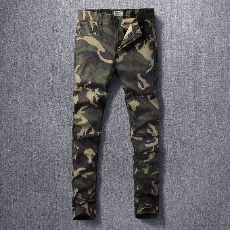 Mens Fashion Camo Pants - Дизайнерские модные мужские джинсы Высококачественные камуфляжные