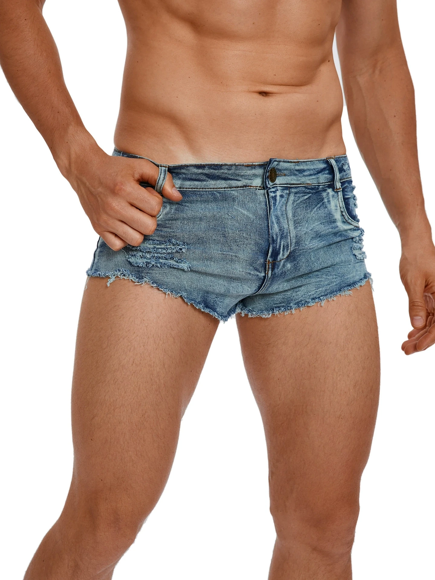 Men'S Fashion Linen Pants - Мужские джинсовые шорты с низкой талией,