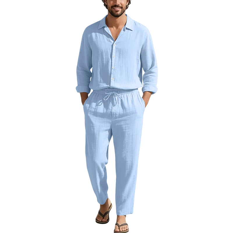 Men'S Fashion Loose Pants - Льняные повседневные комплекты для весны и