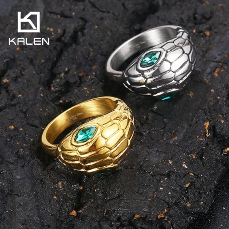 Men'S Fashion Lk - KALEN из нержавеющей стали с изумрудными