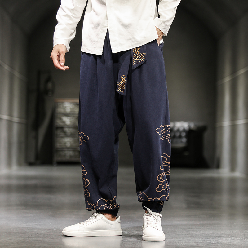 Штаны мужские осенние, с принт – обзор и цена Men'S Fashion Linen Pants