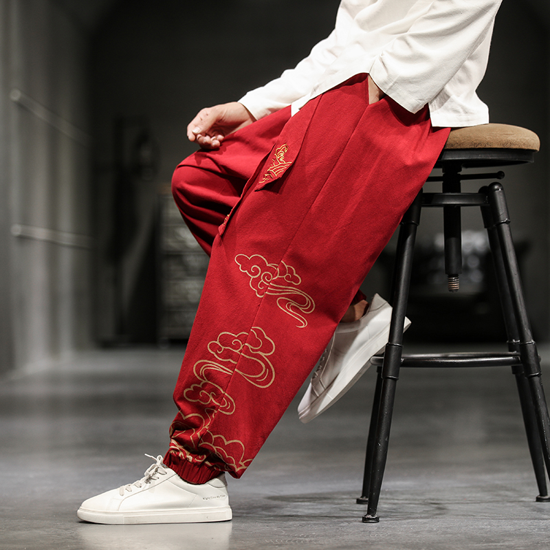 Штаны мужские осенние, с принт – обзор и цена Men'S Fashion Linen Pants