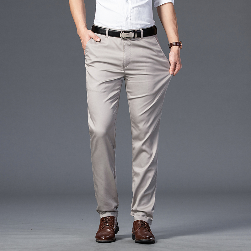 Летние тонкие мужские узкие ко – обзор и цена Men'S Fashion Khaki Pants