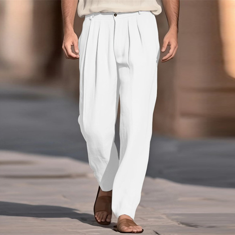 Повседневные дышащие однотонны – обзор и цена Men'S Fashion Linen Pants