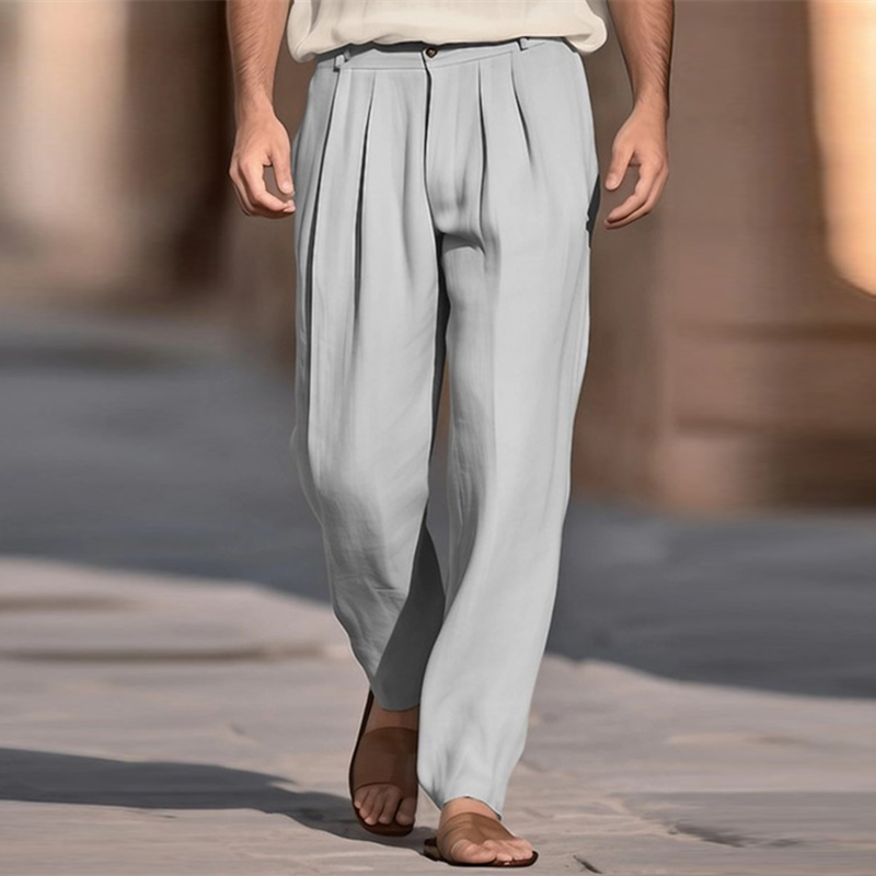 Повседневные дышащие однотонны – обзор и цена Men'S Fashion Linen Pants