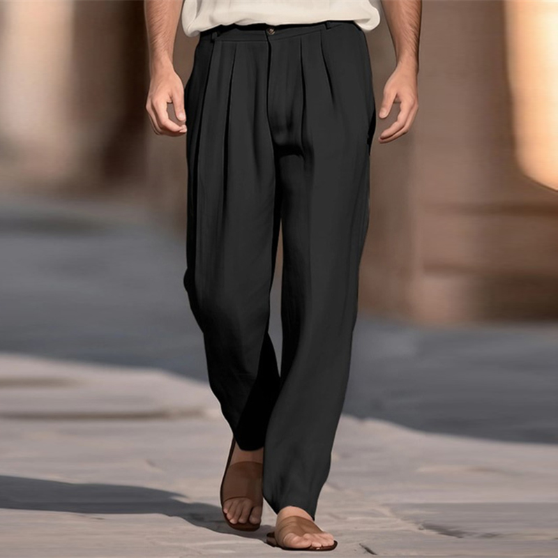 Повседневные дышащие однотонны – обзор и цена Men'S Fashion Linen Pants