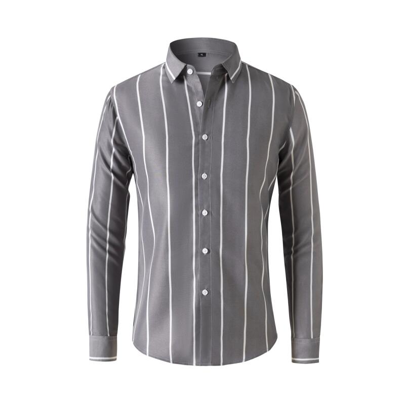 Мужская полосатая рубашка с дл – обзор и цена Men'S Fashion Formal
