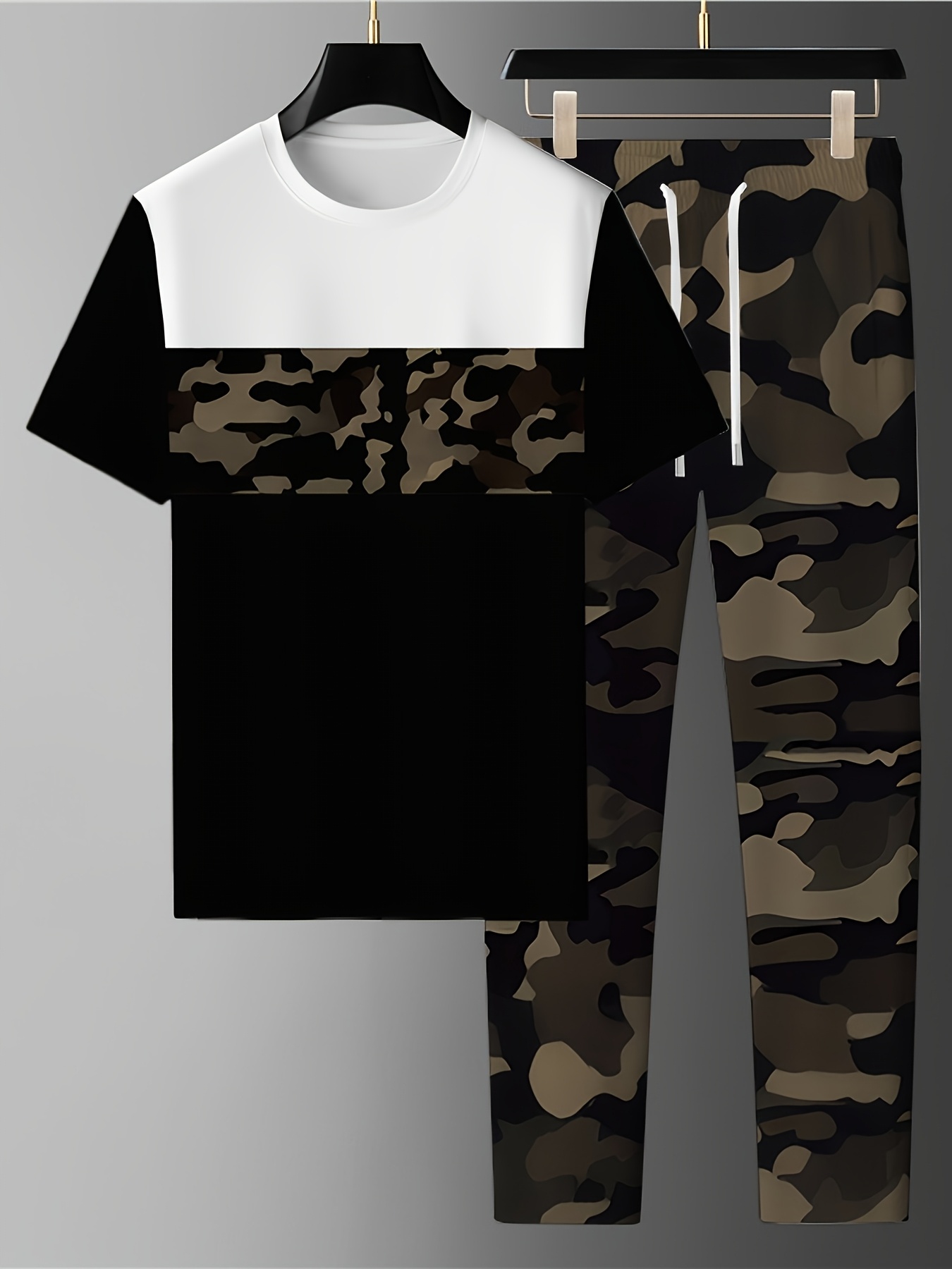 Новый летний мужской комплект  – обзор и цена Mens Fashion Camo Pants