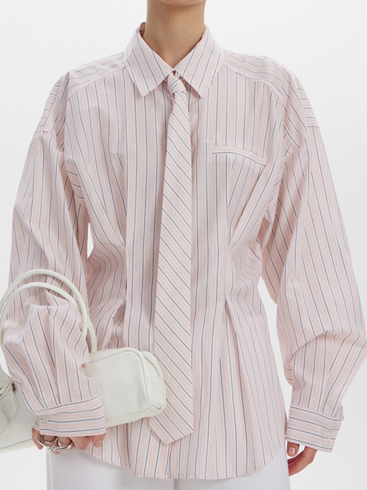 YERMORA Розовая полосатая блуз – обзор и цена Men'S Fashion Pink Shirt