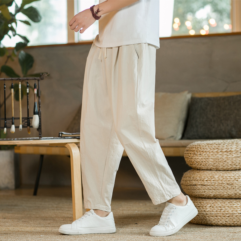 Мужские брюки из хлопка и льна – обзор и цена Men'S Fashion Linen Pants