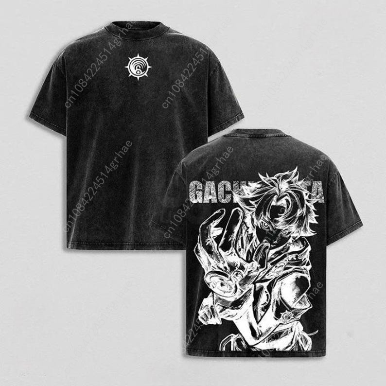 Винтажная футболка Gachiakuta  – обзор и цена Men'S Fashion Oversized T Shirt