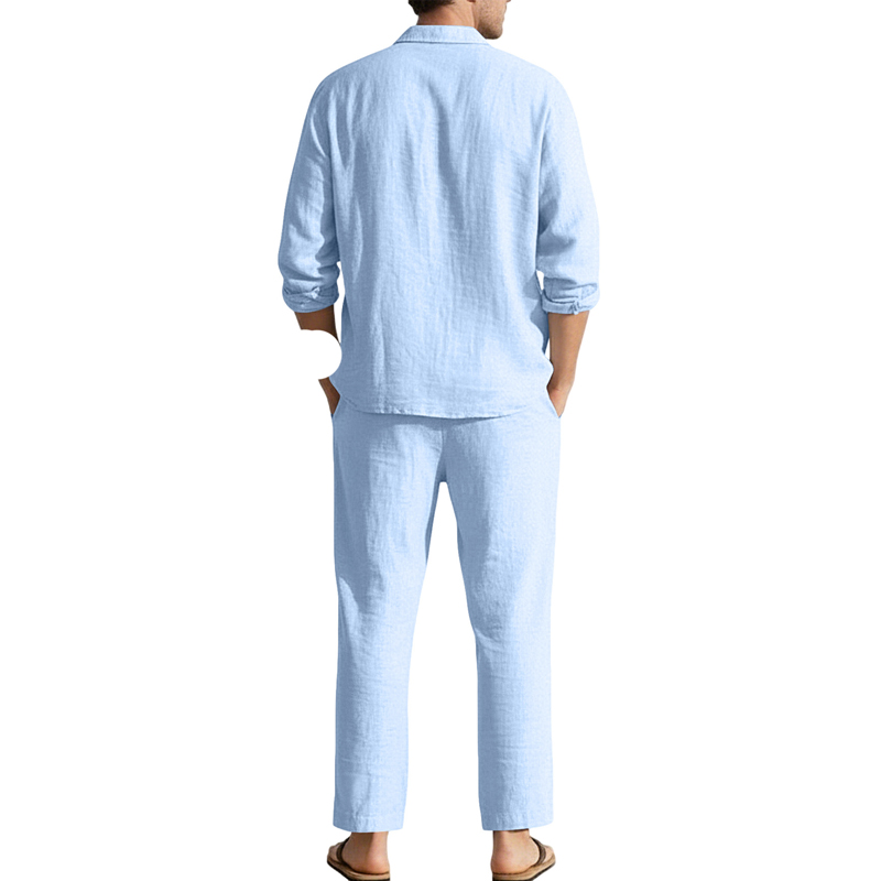 Льняные повседневные комплекты – обзор и цена Men'S Fashion Loose Pants